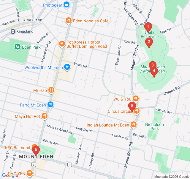 Route map for Maungawhau: The Volcanic Heart of Auckland