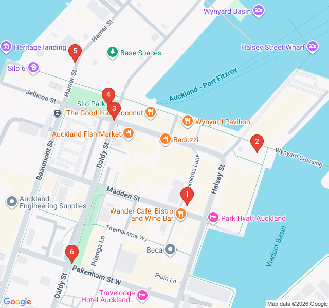 Route map for Wynyard Quarter: Industrial Rebirth and Innovation