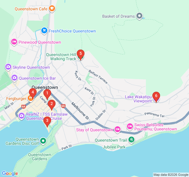 Route map for Cinematic Queenstown: Screen and Scenery