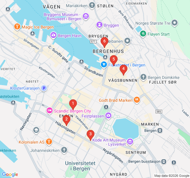 Route map for Hops and History: Bergen’s Craft Beer and Old Pubs