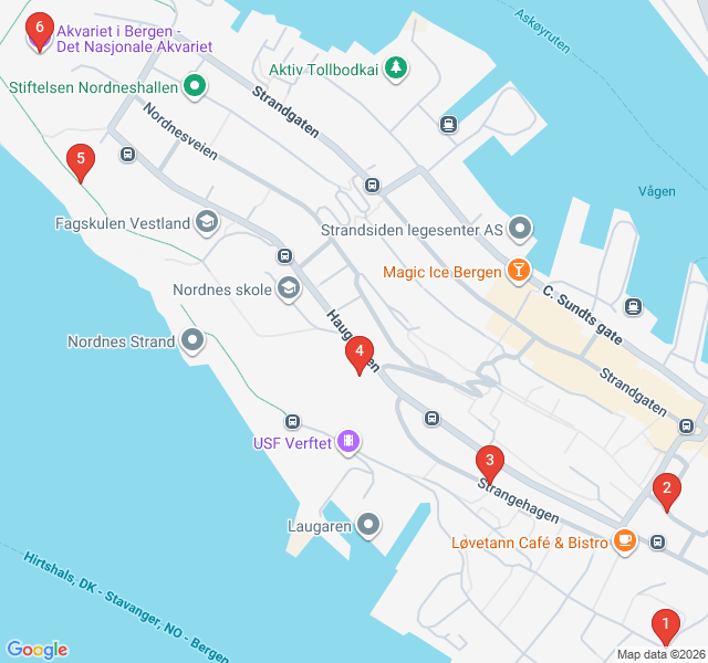 Route map for Wooden Wonders of Nordnes: Bergen's Most Picturesque Peninsula