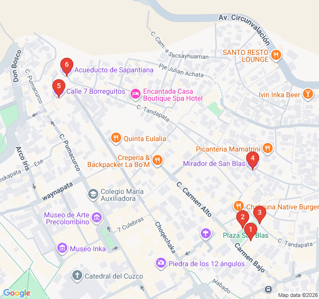 Route map for The Bohemian Soul of San Blas