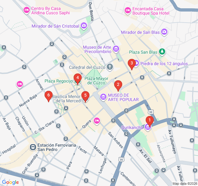 Route map for Cloisters and Courtyards: The Silent City