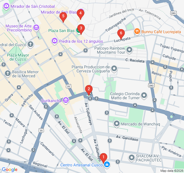 Route map for Murals and Makers: Modern Art Walk