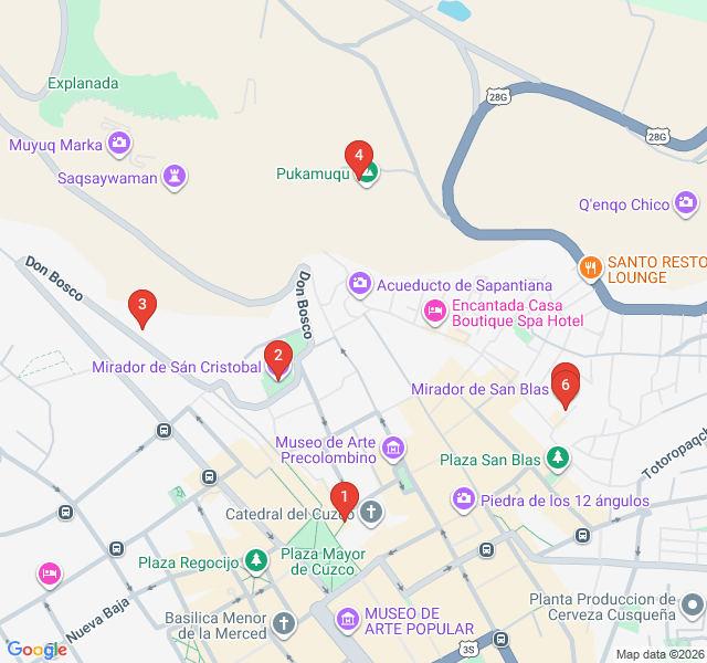 Route map for The Stairway to Heaven: Panoramic Cusco