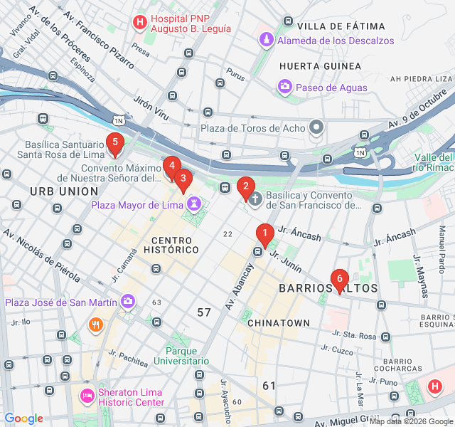 Route map for The Inquisition and Hidden Catacombs