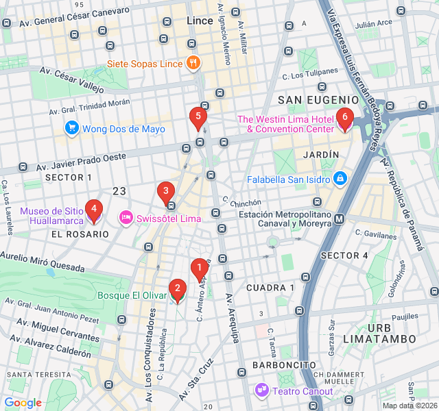 Route map for San Isidro: Ancient Olives and Modern Luxury