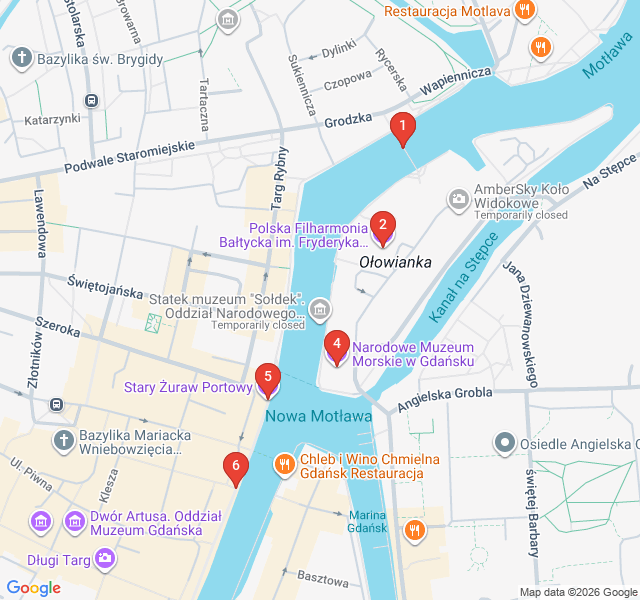 Route map for Maritime Motlawa: Crane and Quay