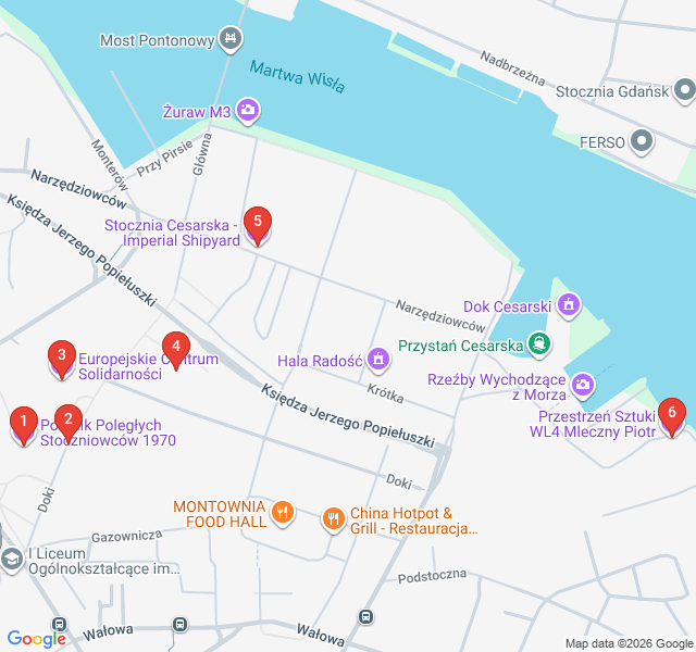 Route map for Solidarity and the Shipyard Spirit