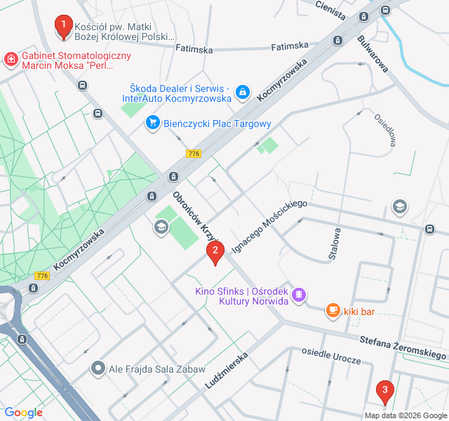 Route map for Socialist Utopia: Nowa Huta Walk