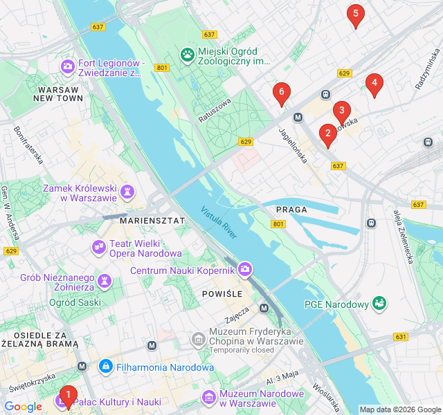 Route map for Alternative Praga: Street Art and Industrial Soul
