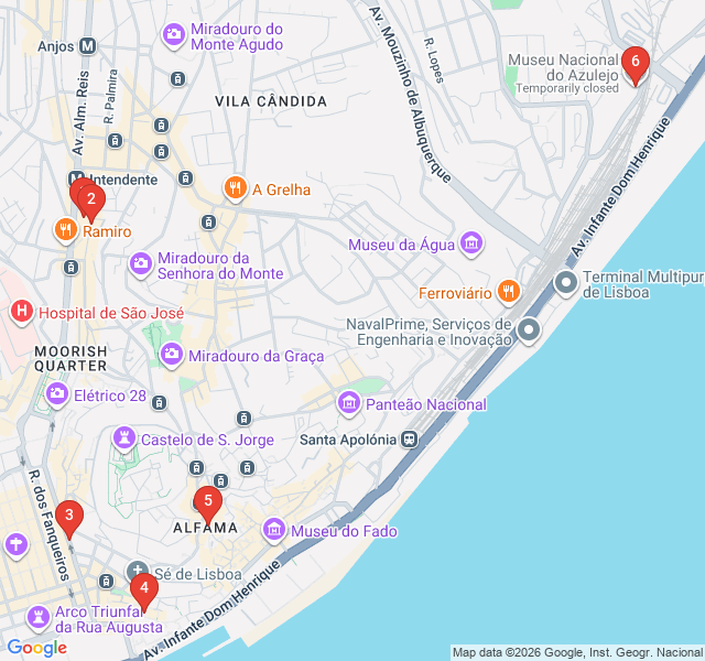 Route map for The Ceramic Canvas: A Self-Guided Tile Trail