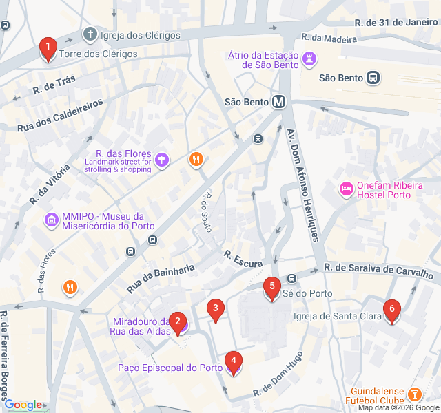 Route map for Baroque Splendor and the High City