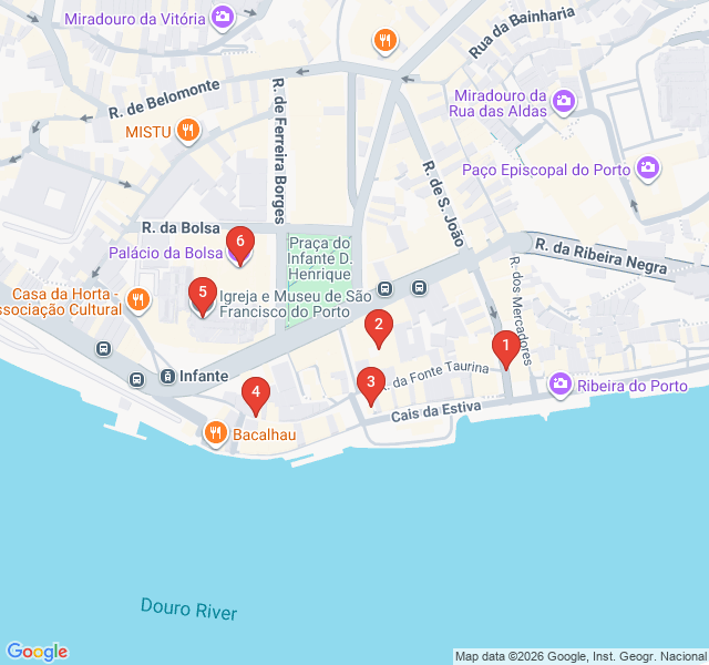 Route map for Ribeira's Medieval Labyrinth