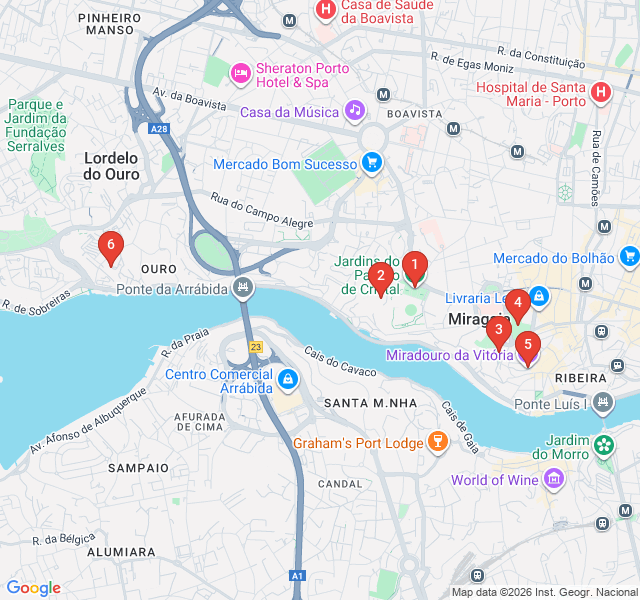 Route map for Romantic Gardens and Sunset Views