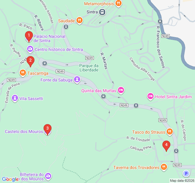 Route map for Moorish Echoes and Medieval Fortresses