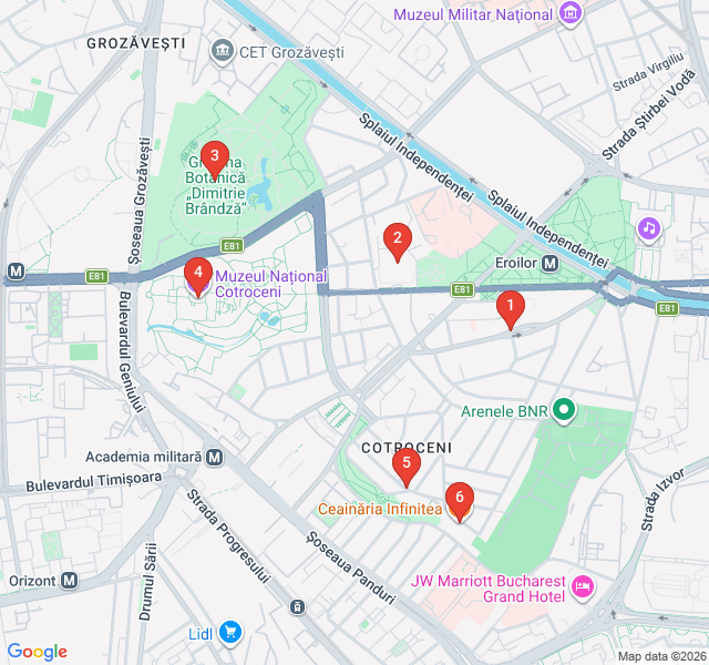 Route map for Bohemian Bucharest: The Hidden Villas of Cotroceni