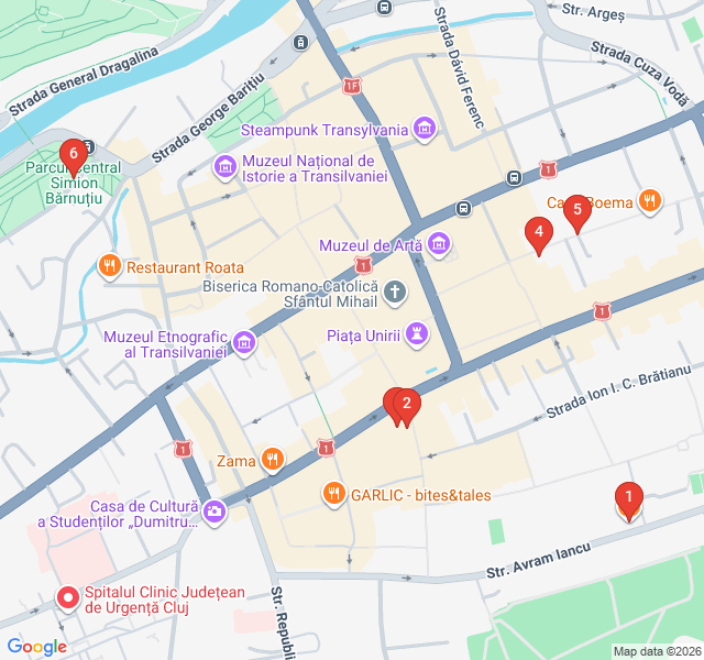 Route map for Hidden Courtyards and Bohemian Breezes