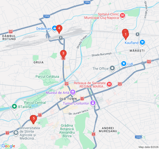 Route map for Murals and Makers: The Creative Soul of Cluj