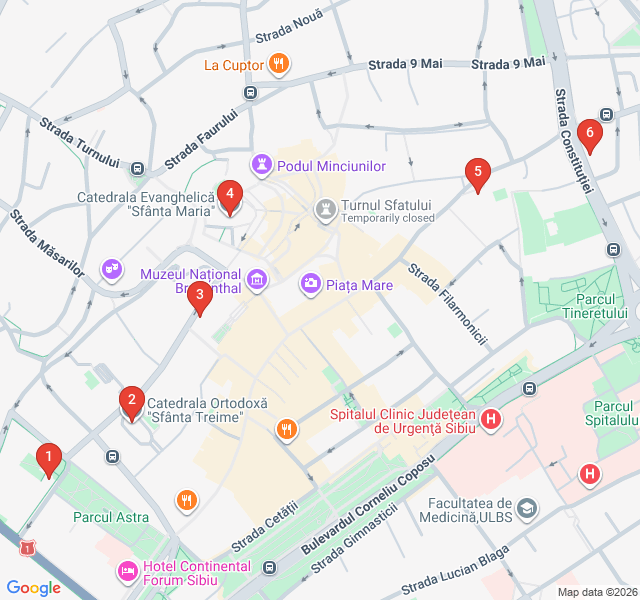 Route map for The Spiritual Path: Cathedral Spires and Synagogues