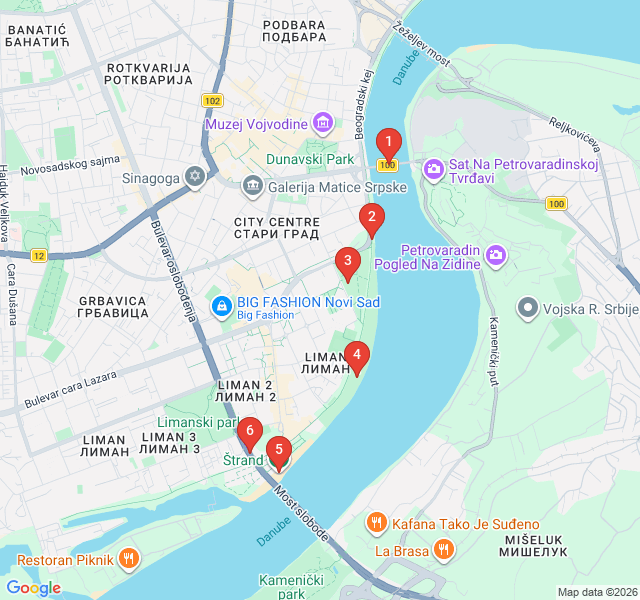 Route map for Danube Dreams: The Riverside Promenade
