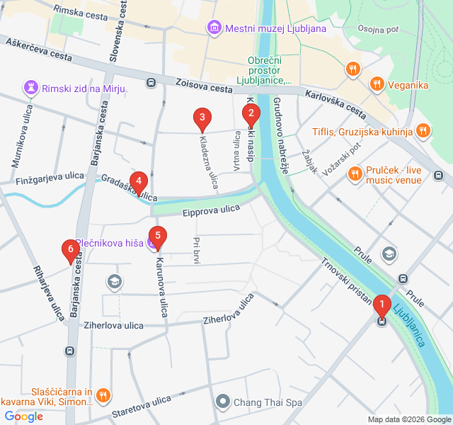 Route map for Krakovo: The Garden Village Within the City