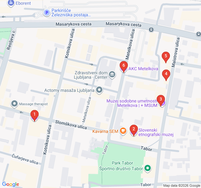 Route map for Metelkova Mesto: Street Art & Counter-Culture