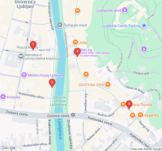 Route map for Secret Passages and Hidden Courtyards