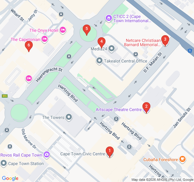 Route map for Foreshore Modernism: Skyscrapers and Statues