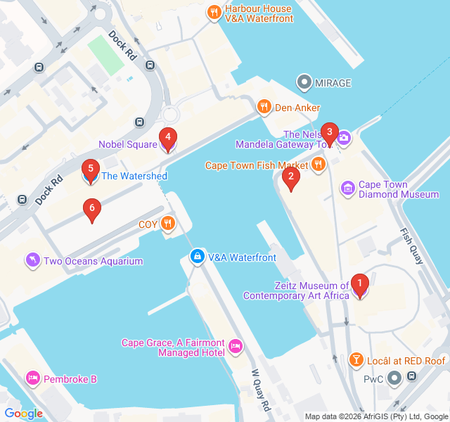 Route map for Working Harbor: The V&A Waterfront’s Maritime Past