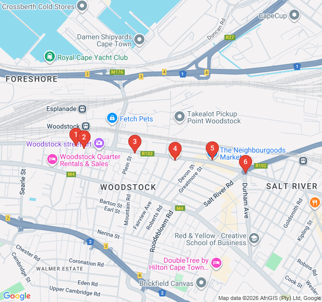 Route map for Woodstock Street Art: Murals and Makers