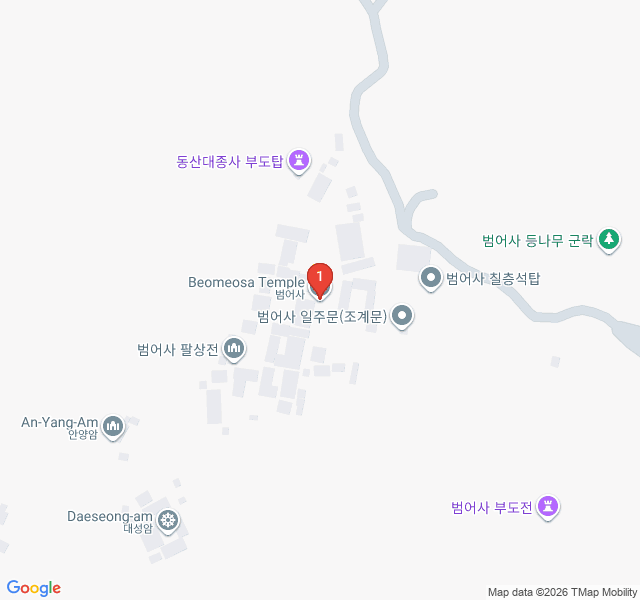 Route map for Mountain Zen: The Ancient Paths of Beomeosa Temple