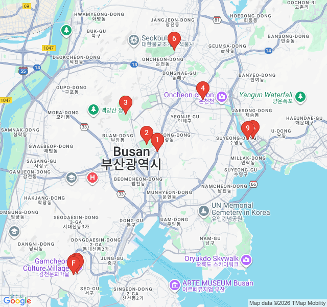 Route map for The Macchu Picchu of Busan: Gamcheon Art Trail