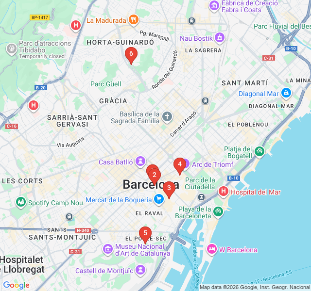 Route map for Civil War: The Battle for Barcelona