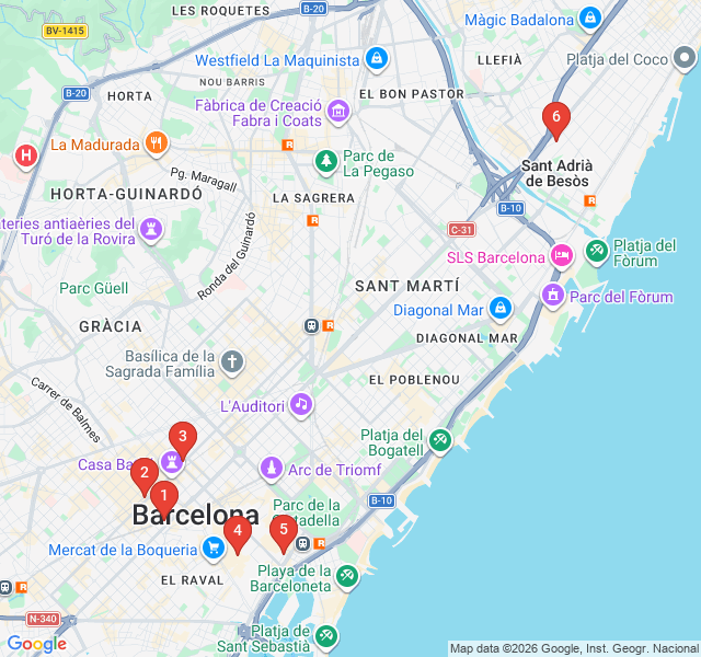 Route map for Coffee and Concepts: The Hip Side of Eixample Esquerre