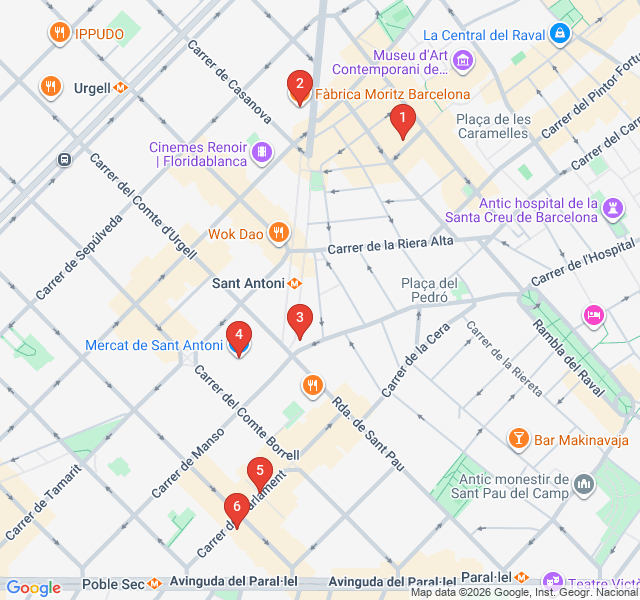 Route map for Sant Antoni: Vintage Finds and Vermouth