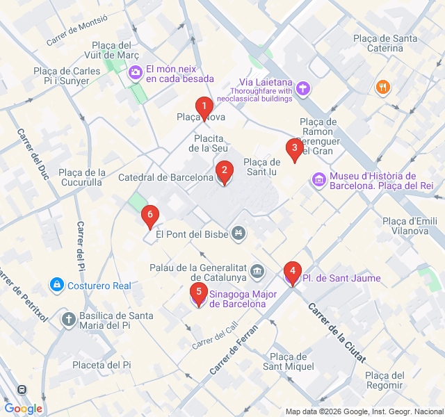 Route map for Shadows of the Gothic Quarter