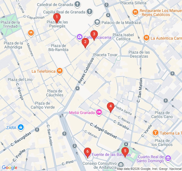 Route map for Alcaicería and the Silk Road Spirit