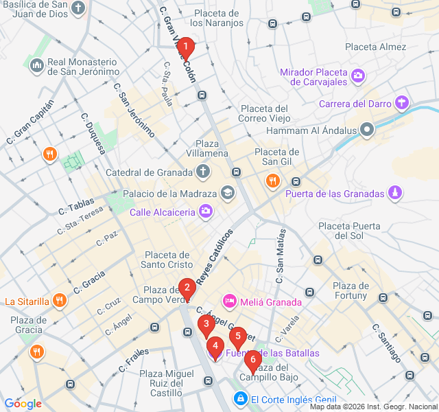 Route map for Belle Époque & Grand Avenues