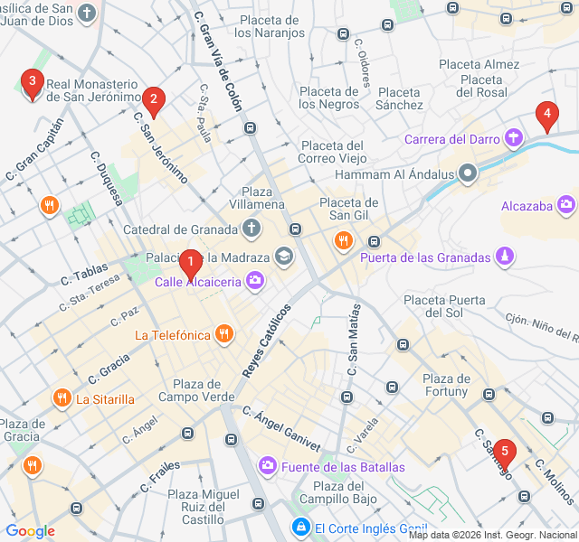 Route map for Cloisters and Confectionery