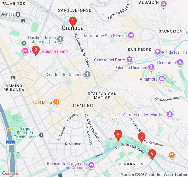 Route map for Riverside Serenity: The Genil Walk