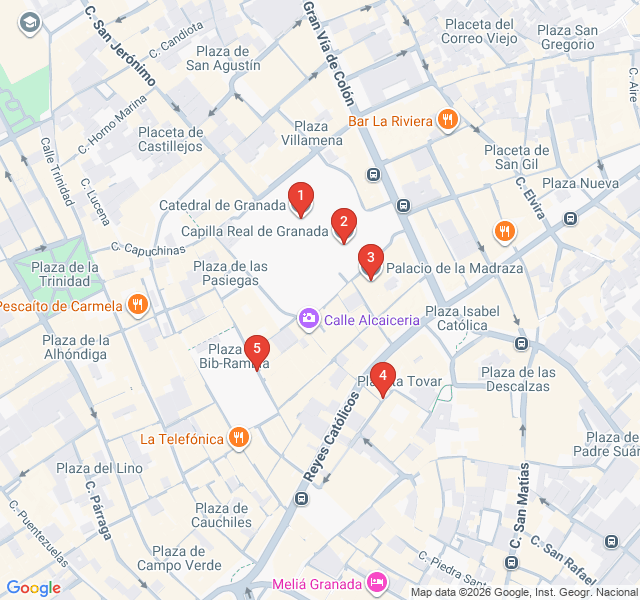 Route map for Royal Granada: The Christian Conquest