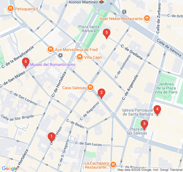 Route map for The Artisan Boutiques of Salesas