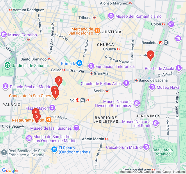Route map for Convent Sweets and Cloistered Secrets