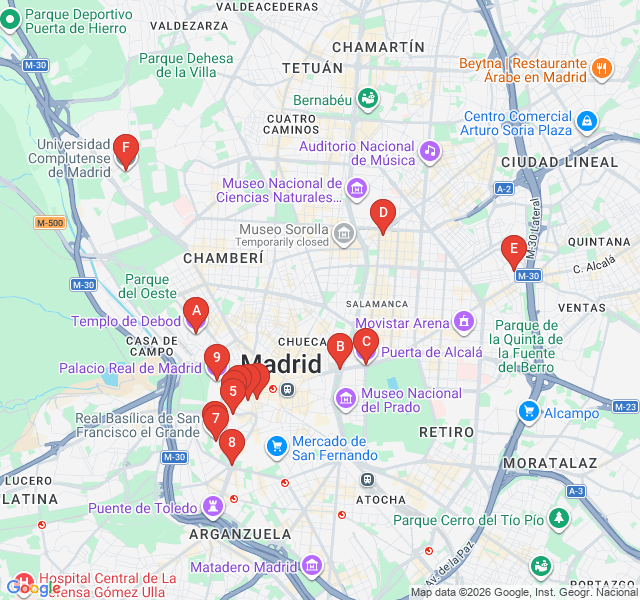 Route map for Hidden Aristocratic Gardens of the Center