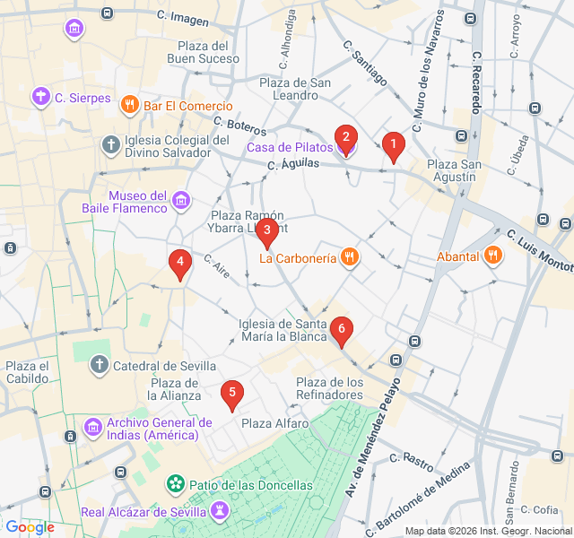 Route map for Courtyards and Cobblestones: The Hidden Palaces Route
