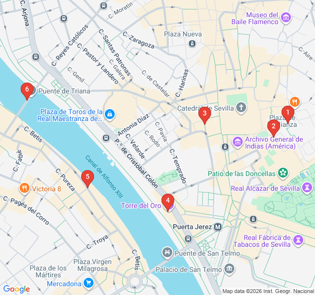 Route map for The Photographer's Seville: Frames and Perspectives