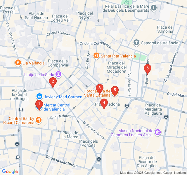 Route map for Flavors of the Central Market