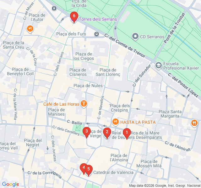 Route map for Gothic Grandeur and the Holy Grail