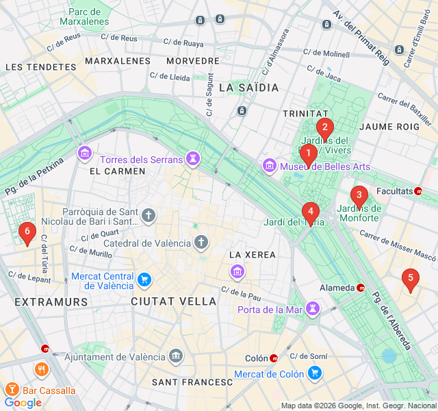Route map for Royal Gardens and Botanical Escapes